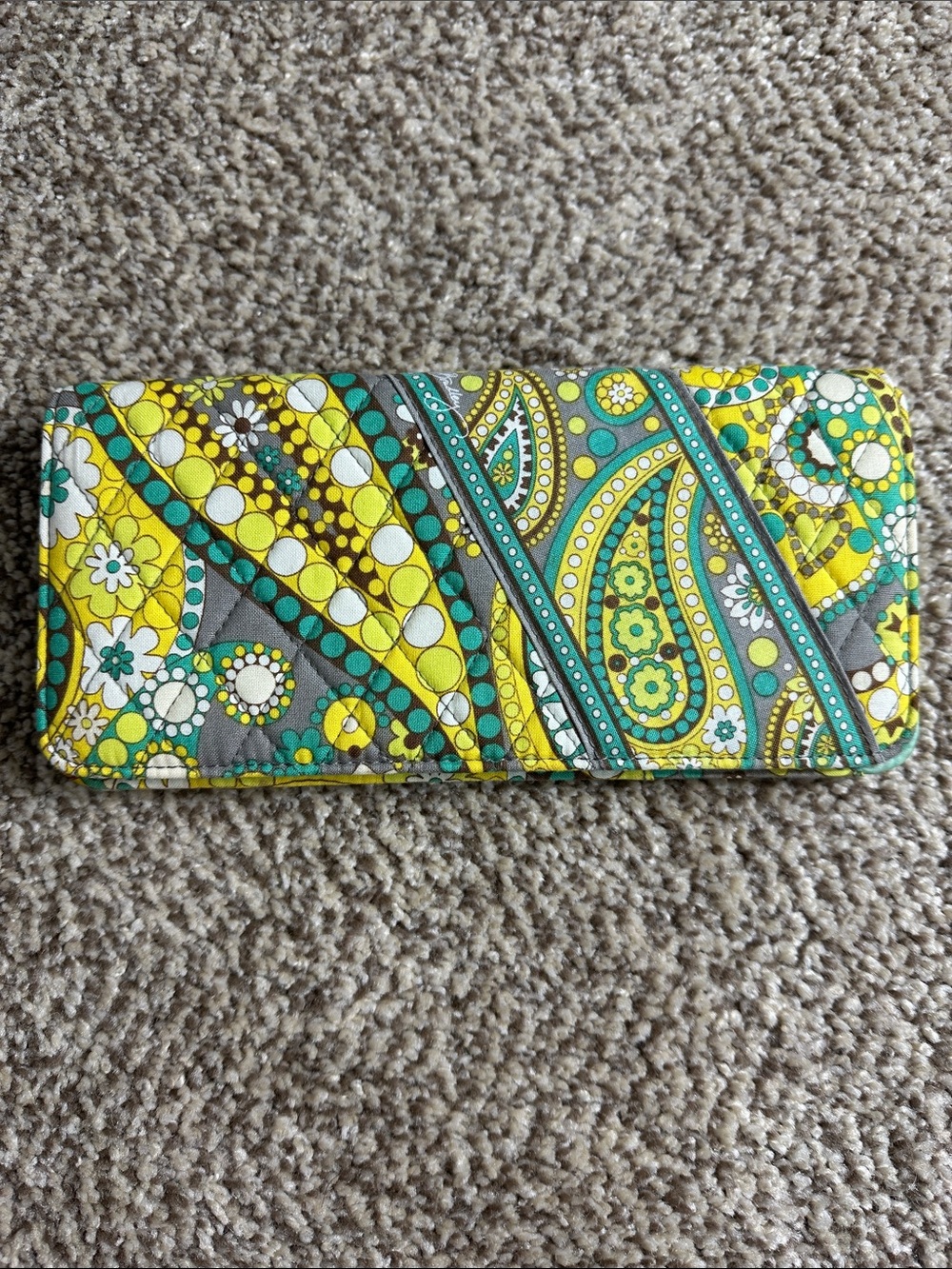 Vera Bradley Lemon Parfait Travel Wallet